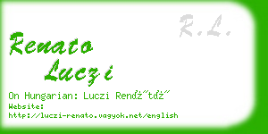 renato luczi business card